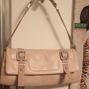 New Kenneth Cole Elegant Tan Leather Shoulder Bag